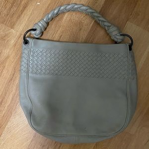 Bottega Veneta Intrecciato Hobo Bag in Grey